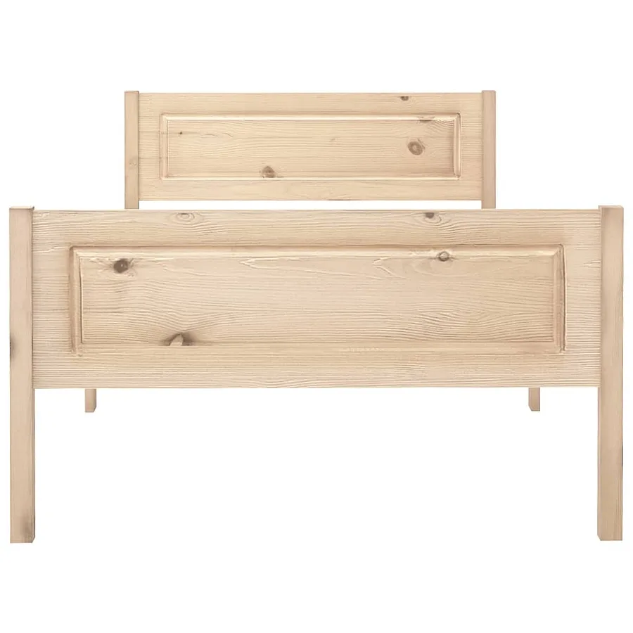 Cadre de lit sans matelas bois massif de pin 100x200 cm - 3