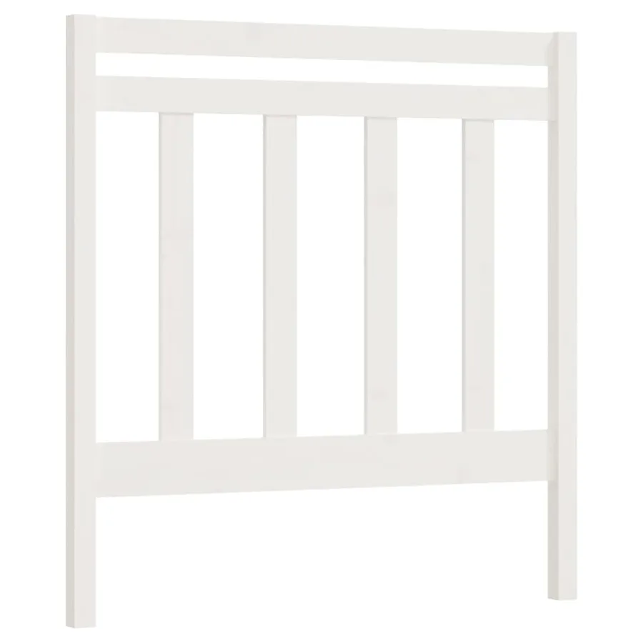Tête de lit Blanc 95x4x100 cm Bois massif de pin - 2