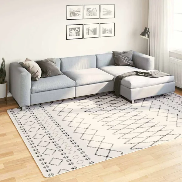 Tapis lavable 190x300 cm noir et blanc
