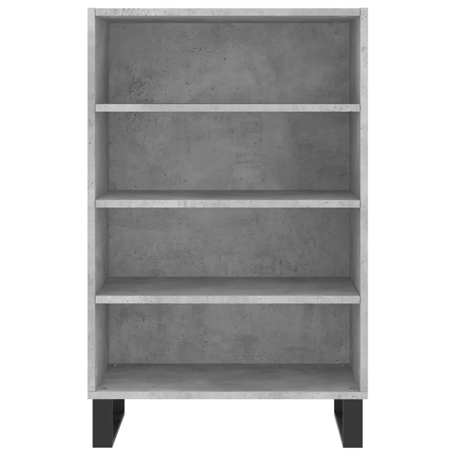 Buffet haut gris béton 57x35x90 cm bois d'ingénierie - 4