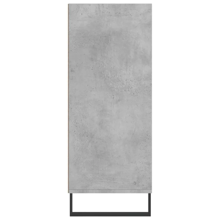 Buffet haut gris béton 57x35x90 cm bois d'ingénierie - 5