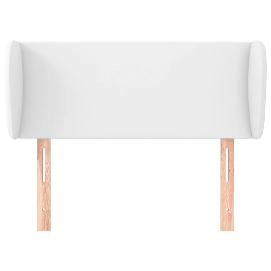 Tête de lit avec oreilles Blanc 93x23x78/88 cm Similicuir - 3