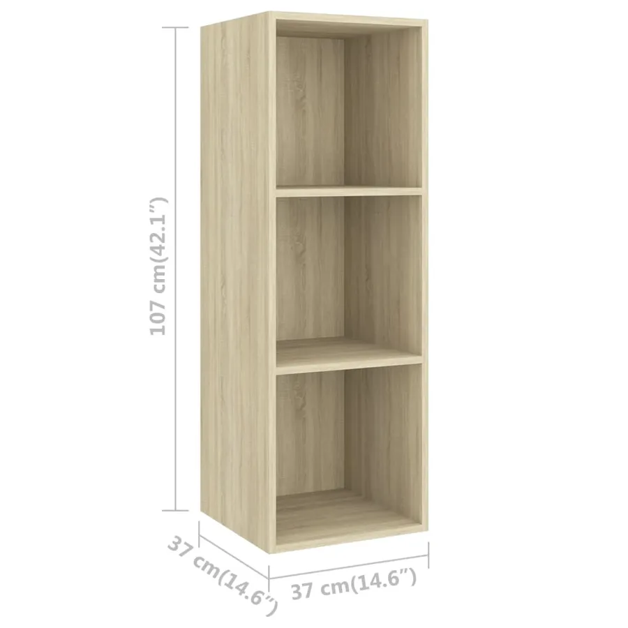 Ensemble de meubles TV 3 pcs Chêne sonoma Bois d'ingénierie - 7