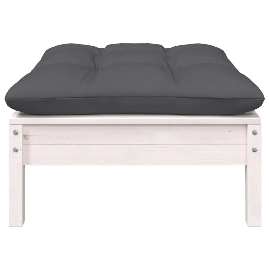 Salon de jardin 9 pcs avec coussins bois de pin massif - 7