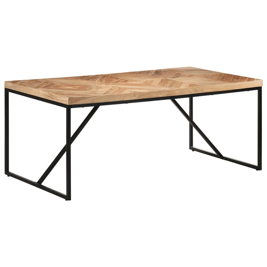 Table à dîner 180x90x76 cm Bois massif d'acacia et de manguier - 9