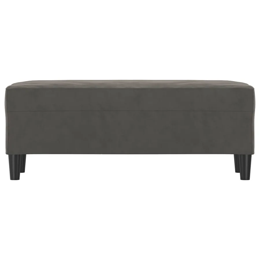 Banc Gris foncé 100x35x41 cm Velours - 3