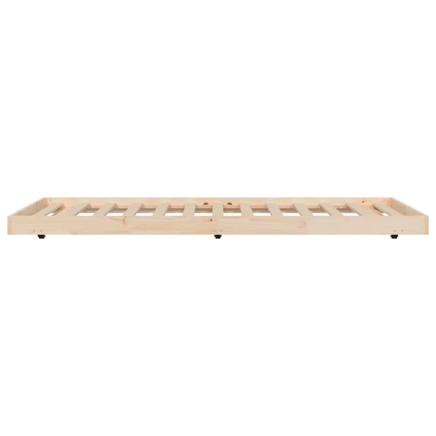 Cadre de lit sans matelas 100x200 cm bois massif de pin - 5