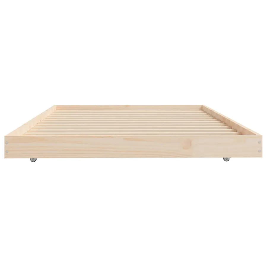 Cadre de lit sans matelas 100x200 cm bois massif de pin - 6