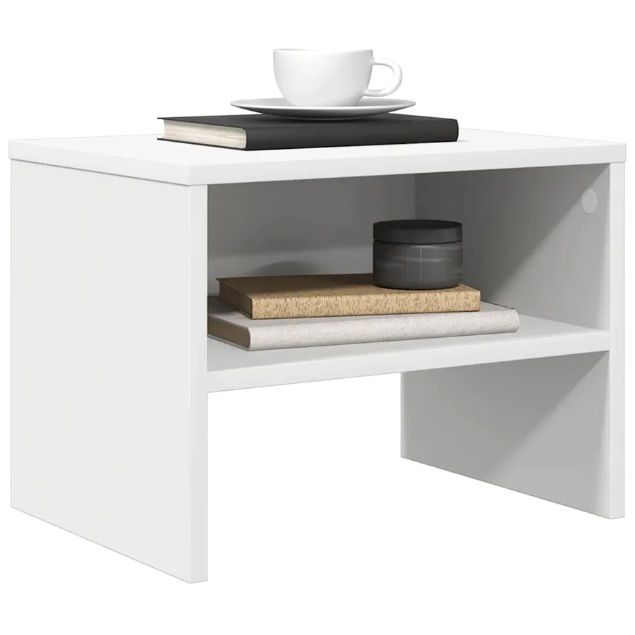 Tables de chevet 2 pcs Blanc 40x30x30 cm Bois d'ingénierie - 4