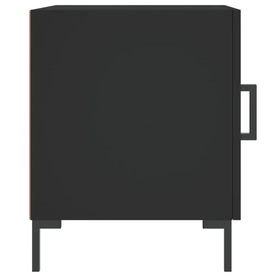 Tables de chevet 2 pcs noir 40x40x50 cm bois d’ingénierie - 5