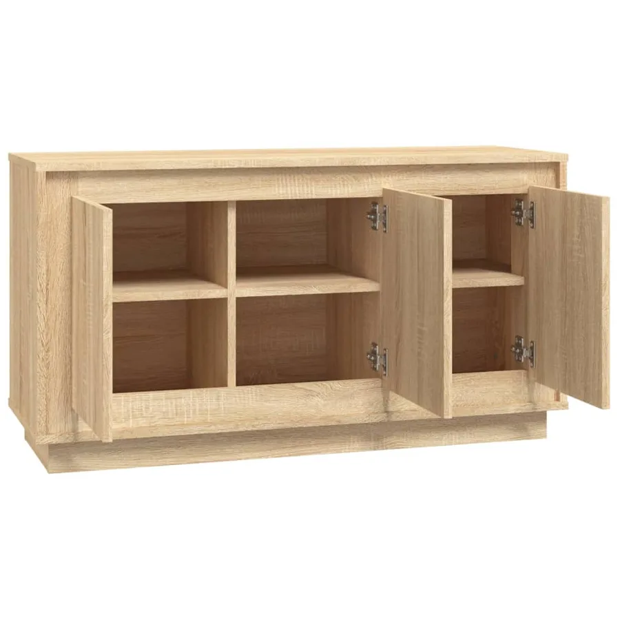 Buffet chêne sonoma 102x35x55 cm bois d'ingénierie - 6