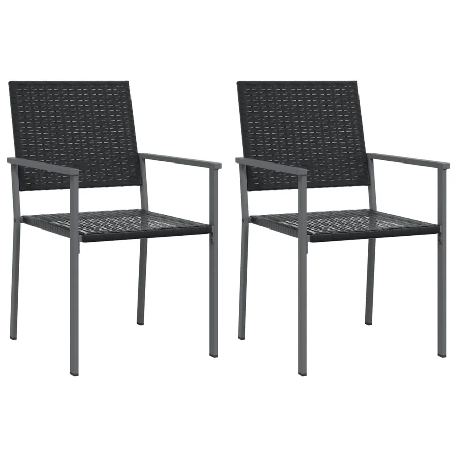 Ensemble à manger de jardin 3 pcs résine tressée acier - 4