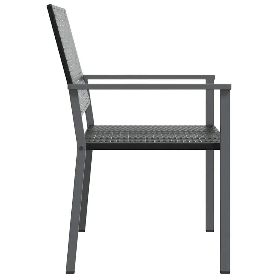 Chaises de jardin lot de 2 noir 54x62,5x89 cm résine tressée - 5