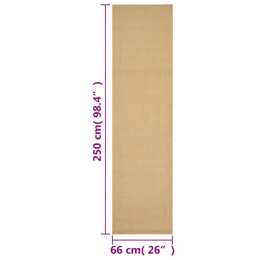 Tapis Sisal naturel 66x250 cm - 7