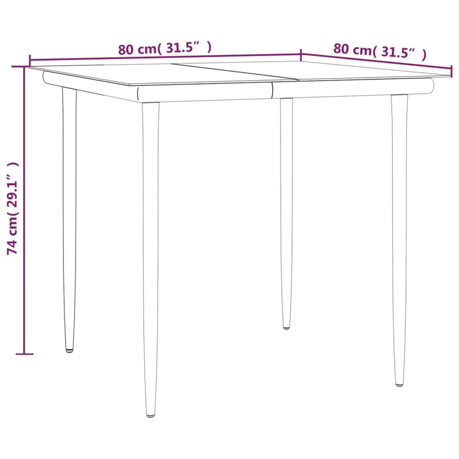 Ensemble à manger de jardin 5 pcs résine tressée acier - 10