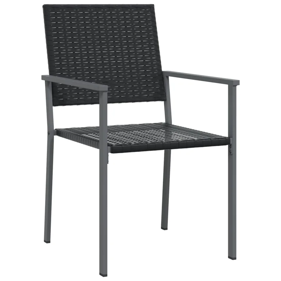 Ensemble à manger de jardin 5 pcs résine tressée acier - 5
