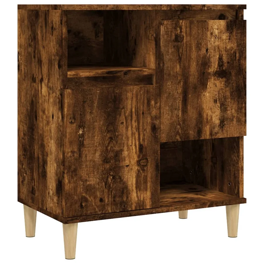 Buffets 2 pcs chêne fumé 60x35x70 cm bois d'ingénierie - 5