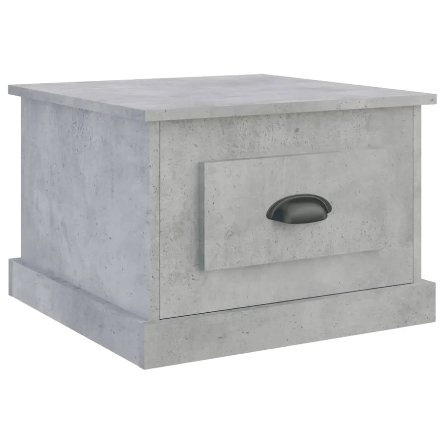 Table basse gris béton 50x50x35 cm bois d'ingénierie - 2