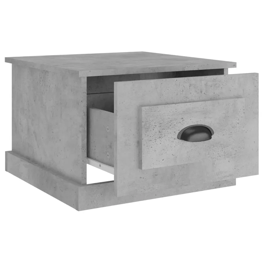 Table basse gris béton 50x50x35 cm bois d'ingénierie - 7