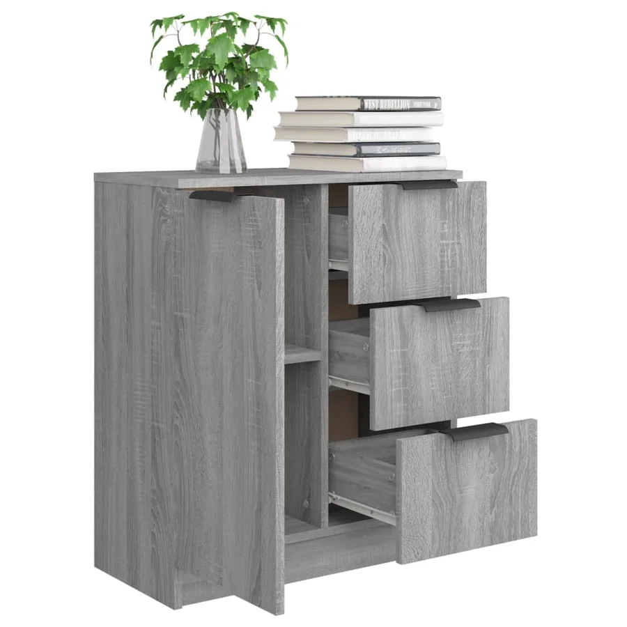 Buffet Sonoma gris 60x30x70 cm Bois d'ingénierie - 7