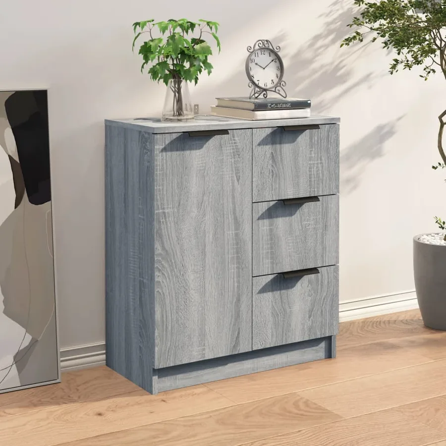 Buffet Sonoma gris 60x30x70 cm Bois d'ingénierie - 8