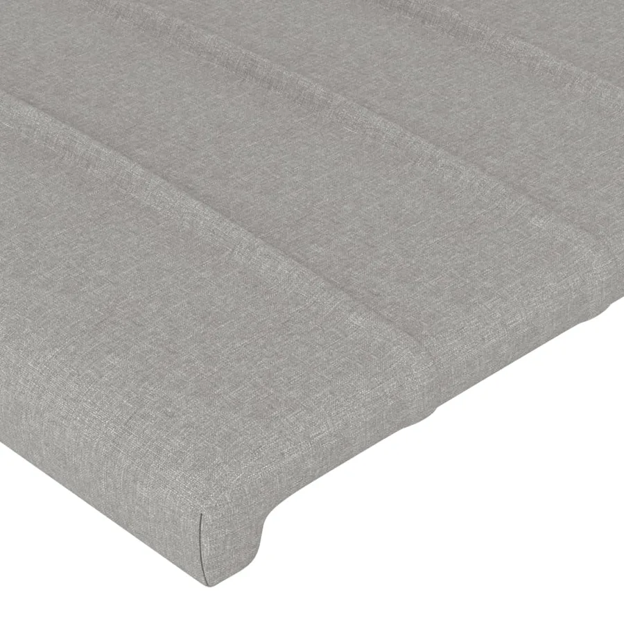 Tête de lit à LED Gris clair 93x16x118/128 cm Tissu - 5