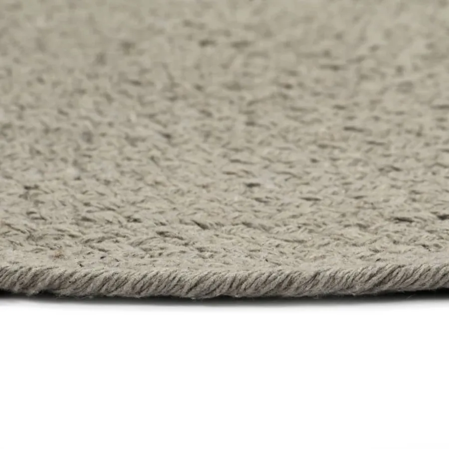 Napperons 6 pcs Gris Plain 38 cm Rond Coton - 3