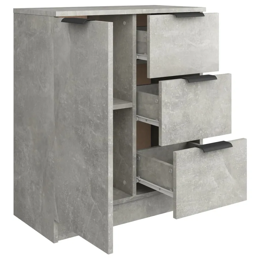 Buffet Gris béton 60x30x70 cm Bois d'ingénierie - 5