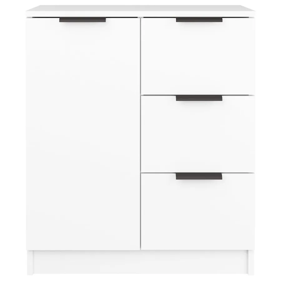 Buffets 2 pcs blanc 60x30x70 cm Bois d'ingénierie - 5