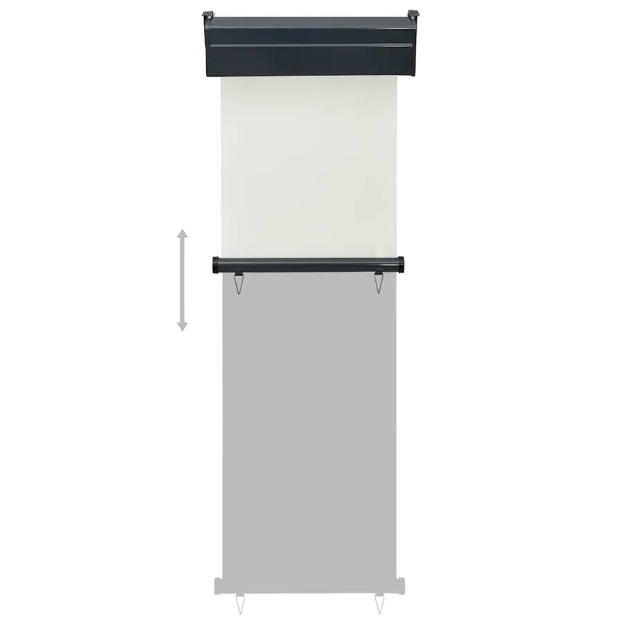 Auvent latéral de balcon 65x250 cm Crème - 5