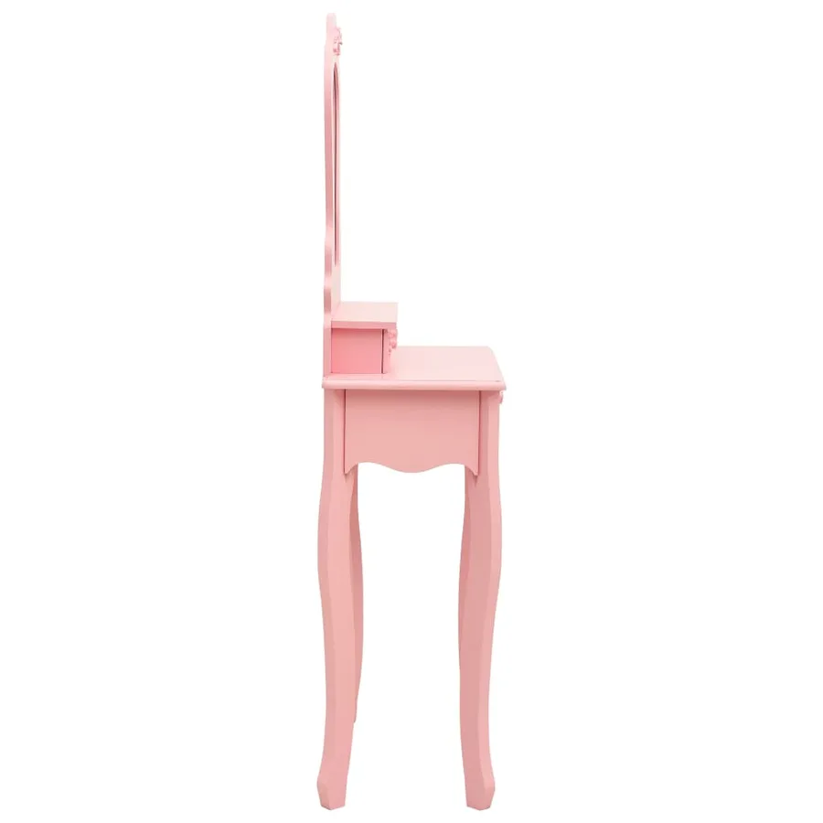 Ensemble de coiffeuse avec tabouret Rose 50x59x136 cm Paulownia - 4
