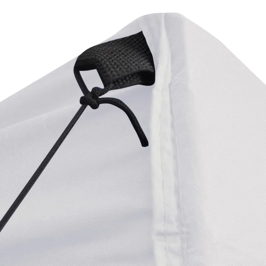 Tente de réception pliable avec 4 parois 2x2 m Acier Blanc - 5