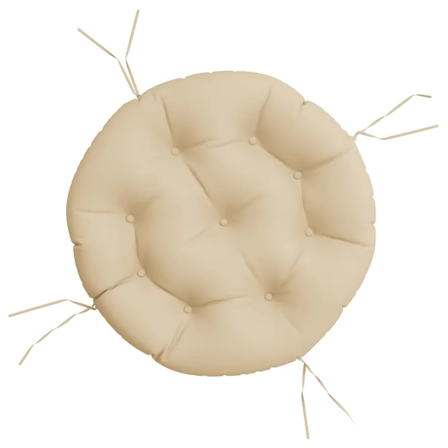 Coussin rond beige Ø 60 x11 cm tissu oxford - 2