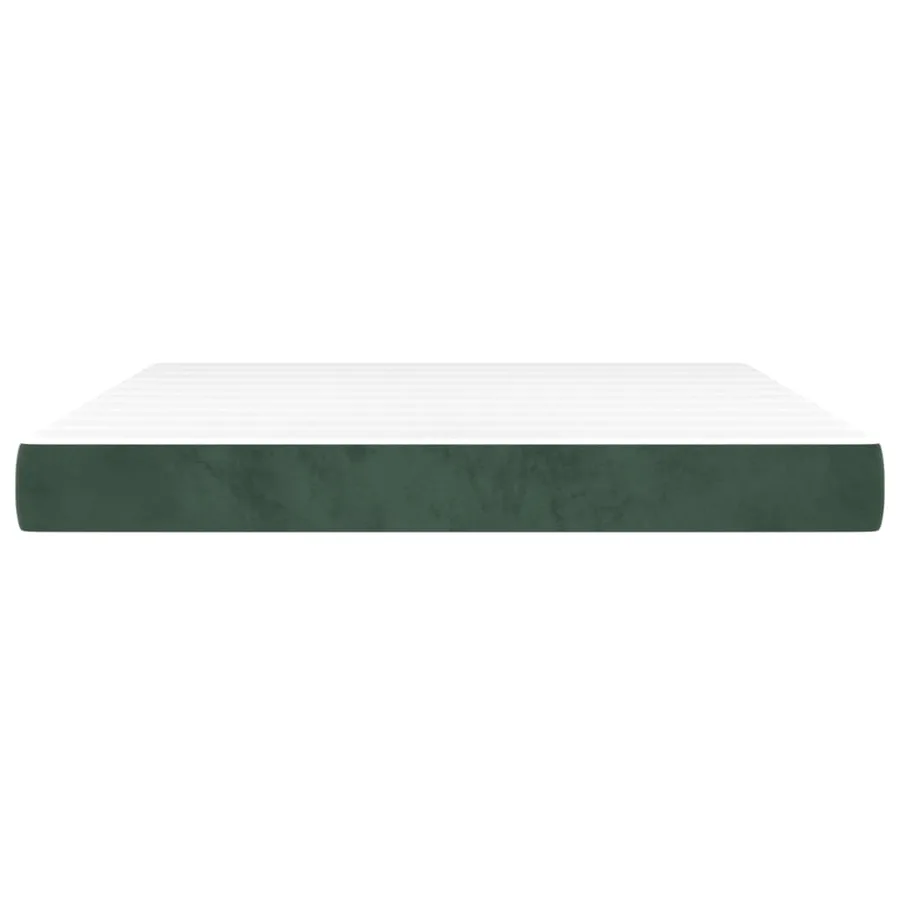 Matelas de lit à ressorts ensachés fermeté moyenne Vert foncé 160x200x20 cm - 3