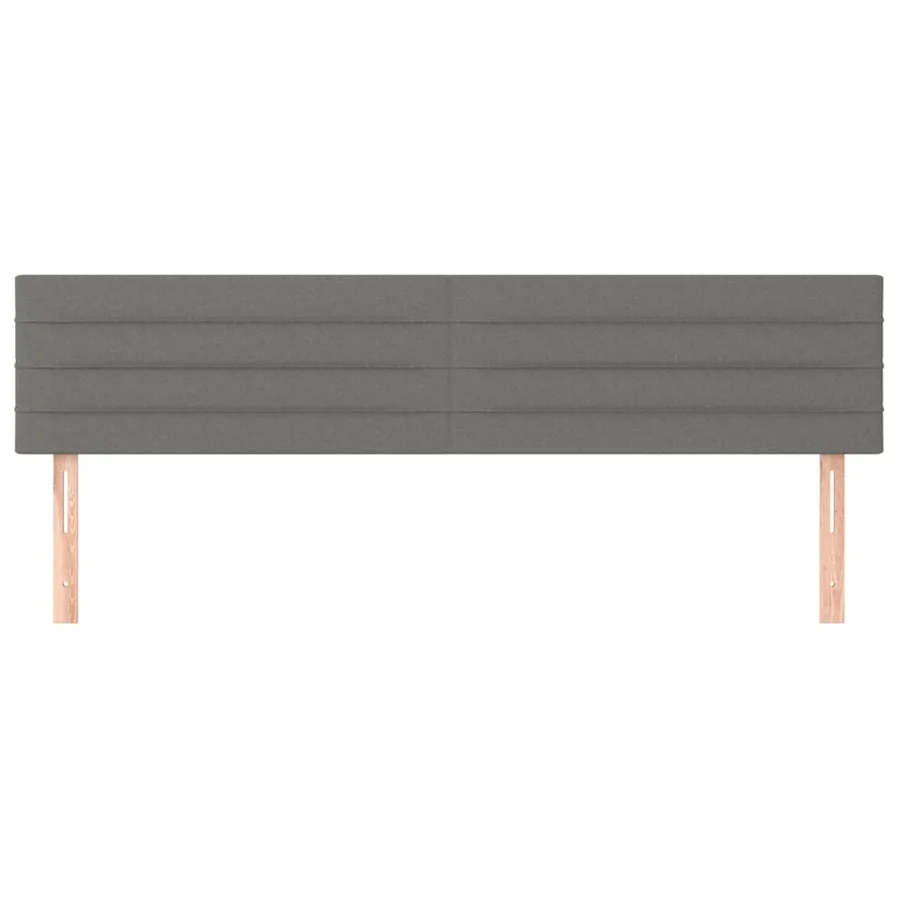 Têtes de lit Gris foncé 200x5x78/88 cm Tissu - 3