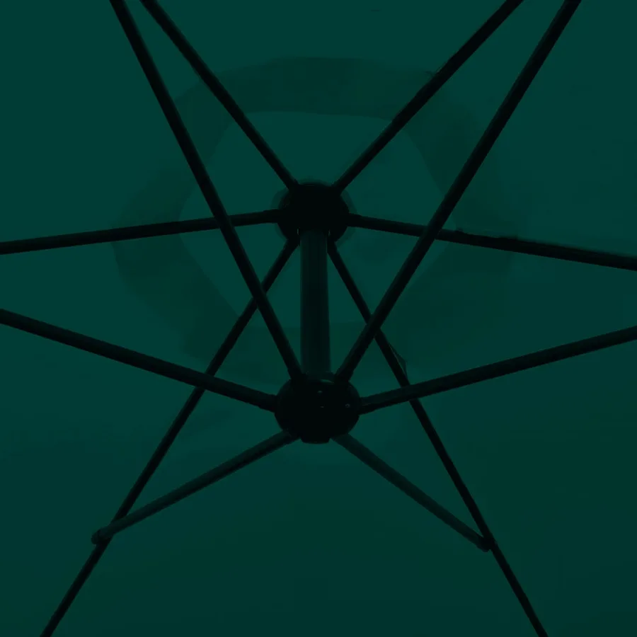 Parasol de jardin en porte-à-faux 3 m vert - 3