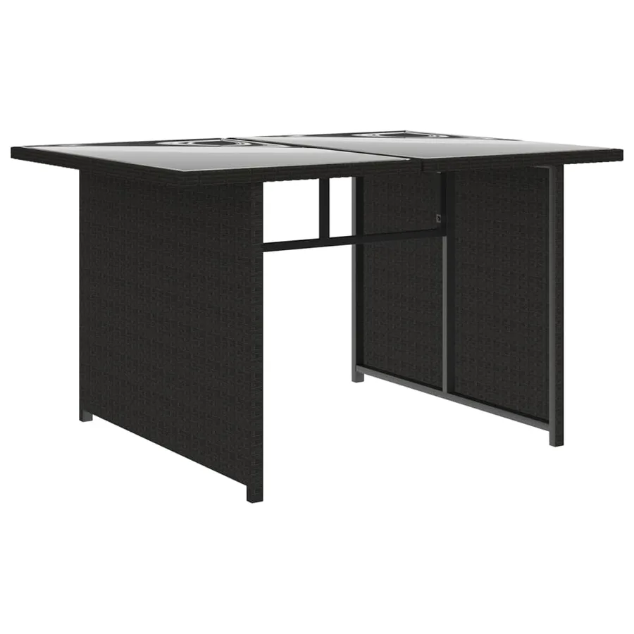 Salon de jardin 10 pcs avec coussins Résine tressée Noir - 8