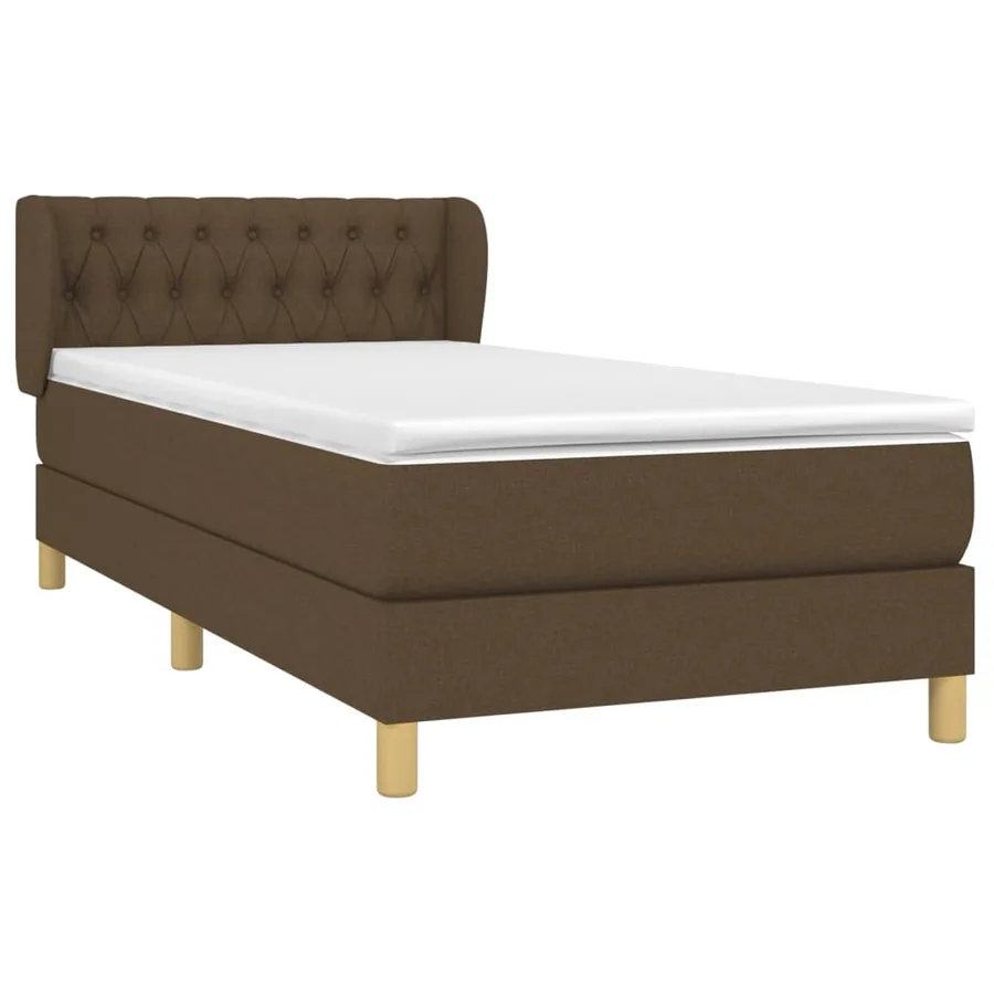 Sommier à lattes de lit avec matelas Marron foncé 90x200 cm - 3