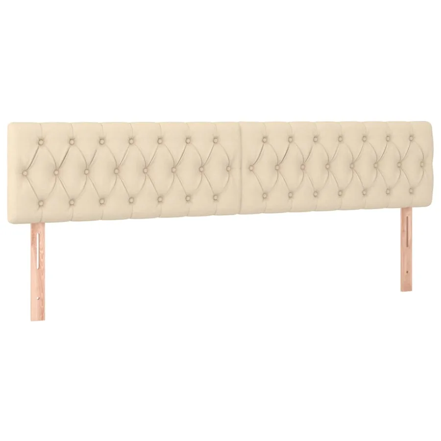 Sommier à lattes de lit avec matelas Crème 200x200 cm Tissu - 6