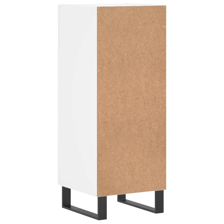 Buffet blanc 34,5x34x90 cm bois d'ingénierie - 8