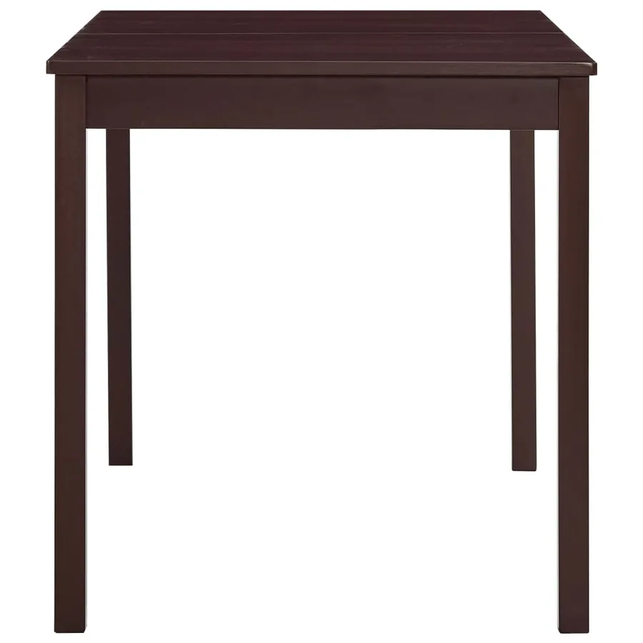 Table à manger Marron foncé 140x70x73 cm Bois de pin - 3