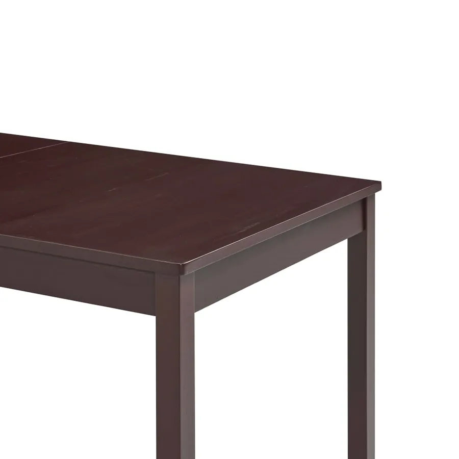 Table à manger Marron foncé 140x70x73 cm Bois de pin - 4