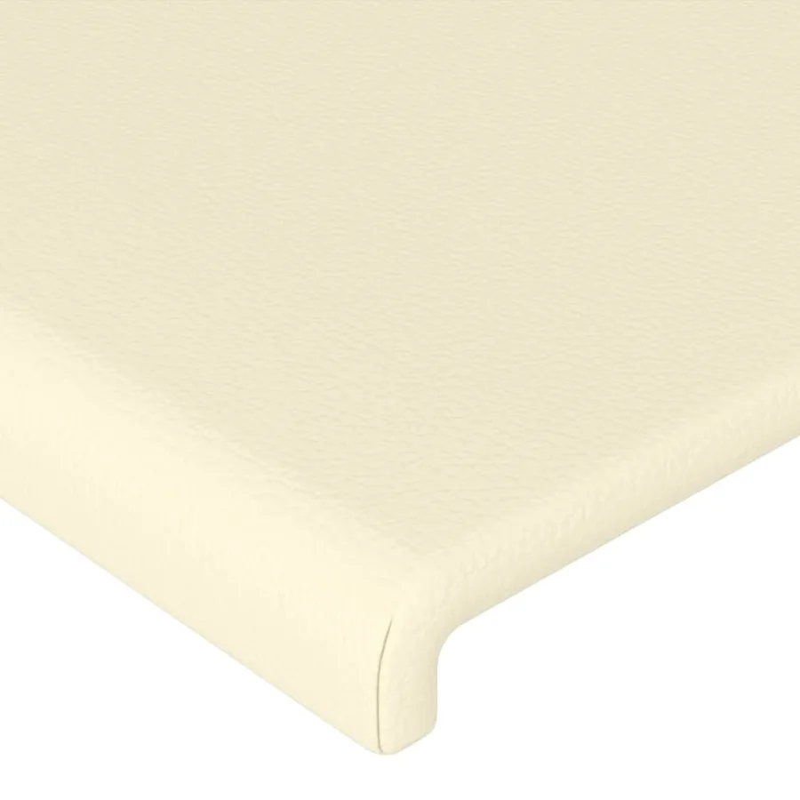 Cadre de lit sans matelas crème 140x200 cm similicuir - 10