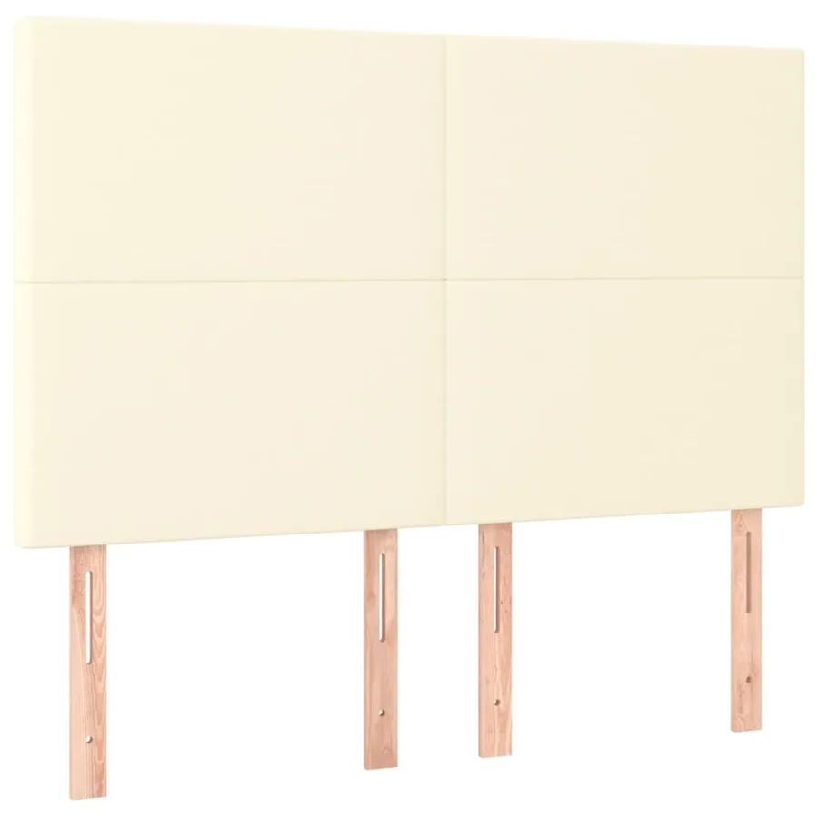 Cadre de lit sans matelas crème 140x200 cm similicuir - 9