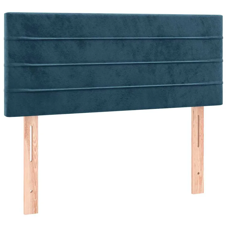 Sommier à lattes de lit et matelas et LED Bleu foncé 90x200 cm - 7
