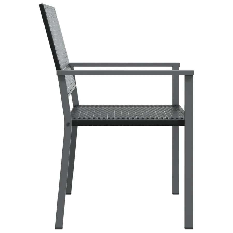 Chaises de jardin lot de 6 noir 54x62,5x89 cm résine tressée - 5