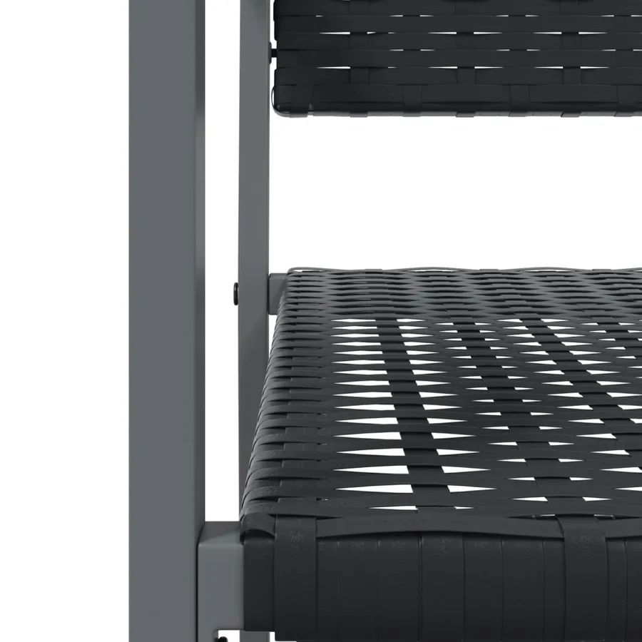 Chaises de jardin lot de 6 noir 54x62,5x89 cm résine tressée - 7