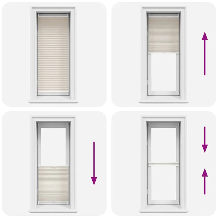 Store plissé 60x125 cm Crème - 6