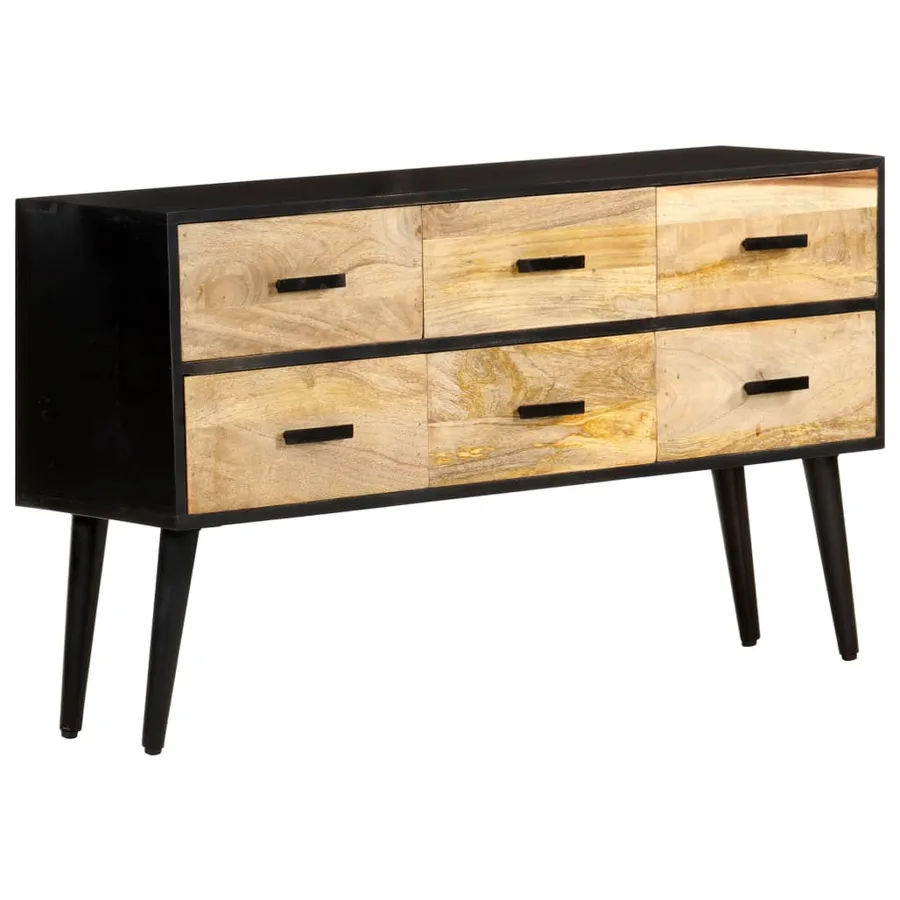 Buffet 110x33x64 cm Bois de manguier massif - 11