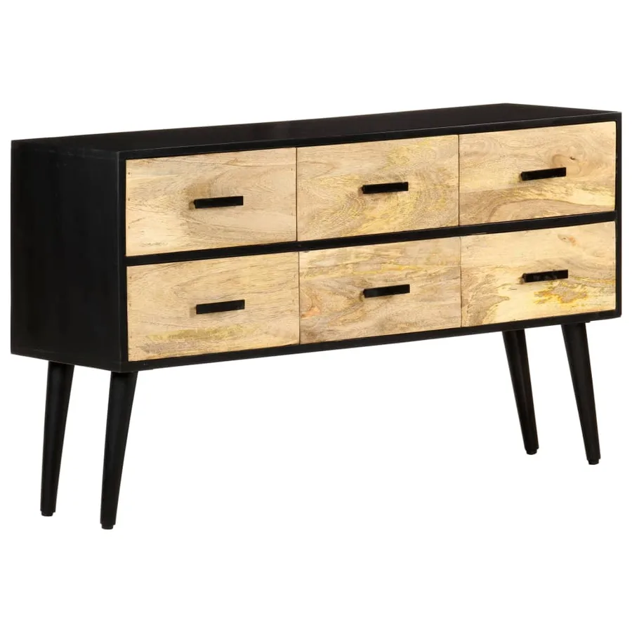Buffet 110x33x64 cm Bois de manguier massif - 12